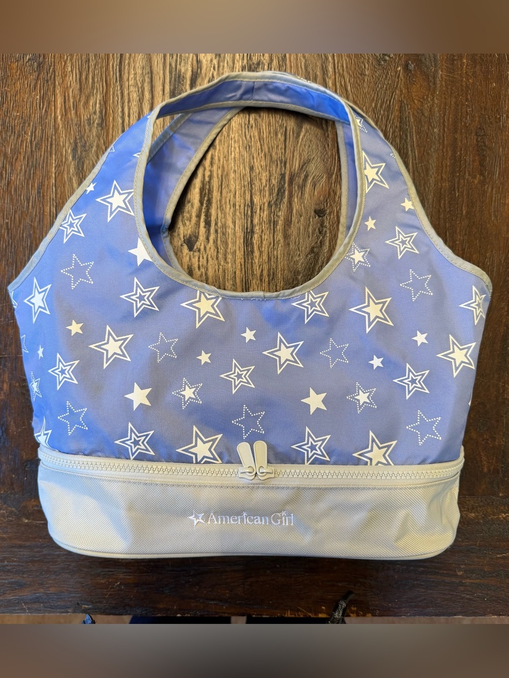 American Girl Doll and Accessory Bag Tote Travel Carrier Blue Stars
